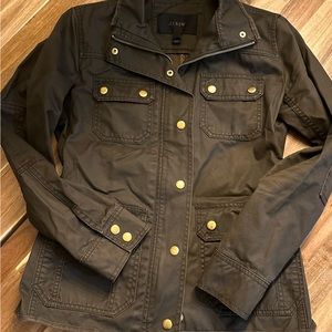 J Crew downtown field jacket | size XS | green khaki color